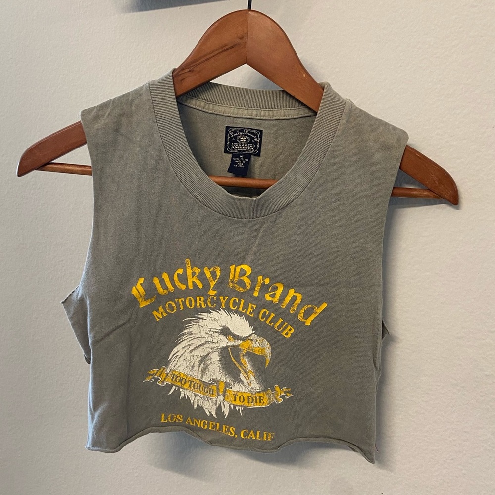 Vintage Motorcycle Crop Top